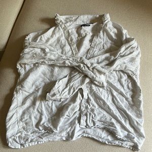 Abercrombie and Fitch White Linen Shirt